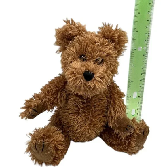 Small Fluffy Tan Brown Jointed Teddy Bear 7 in Plush Stuffed Animal Retro - Picture 6 of 8